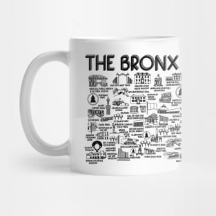 The Bronx Map Art Mug